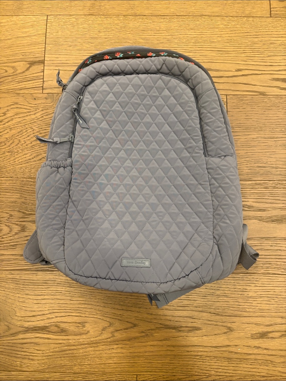 Vera Bradley Quilted Gray Backpack NWOT
